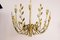 Hammered Leaves 8-Arm Chandelier Attributed to Lobmeyr, 1950s 5