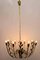 Hammered Leaves 8-Arm Chandelier Attributed to Lobmeyr, 1950s 4