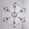 Steel Glass Chandelier, 1970s 3