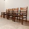 Französische Mid-Century No.2 Esszimmerstühle aus Leder von Maison Regain, 4er Set 2