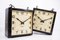 Vintage Industrial Square Double Sided Clock from Gents of Leicester 4