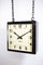 Vintage Industrial Square Double Sided Clock from Gents of Leicester 2