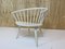 Vintage Scandinavian White Arka Chair by Yngve Ekstrom, 1950s, Image 6