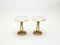 Golden Pedestal Resin Mirror Tables from Maison Roméo, 1970s, Set of 2 1