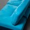 Italienisches Sofa mit blauem Stoffbezug, 1980er 10