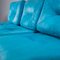 Italian Blue Fabric Sofa, 1980s 3