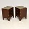 Antique Military Campaign Style Bedside Chests, Set of 2 9