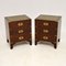 Antique Military Campaign Style Bedside Chests, Set of 2, Image 2