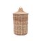 Large Vintage Wicker Basket with Lid, 1970s 1