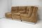 Armless Suede Leather Chairs, France, 1970s, Set of 3, Image 4