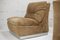 Armless Suede Leather Chairs, France, 1970s, Set of 3 8
