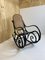 Rocking Chair Vintage en Bois Courbé Noir par Michael Thonet pour Thonet 9