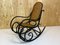 Rocking Chair Vintage en Bois Courbé Noir par Michael Thonet pour Thonet 6