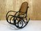 Rocking Chair Vintage en Bois Courbé Noir par Michael Thonet pour Thonet 8