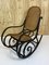 Vintage Black Bentwood Rocking Chair by Michael Thonet for Thonet, Image 1