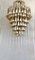 Mid-Century Round Ambra & White Murano Glass Chandelier, 1970s 6