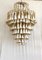 Mid-Century Round Ambra & White Murano Glass Chandelier, 1970s 1