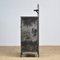 Polished Iron Nightstand with Brass Details, 1910s 5