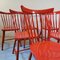 Red Dining Chairs, Set of 6, Image 3