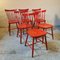 Red Dining Chairs, Set of 6 1