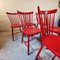 Red Dining Chairs, Set of 6 2