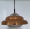 Vintage Ceiling Lamp with Copper Reflector Shade, 1970s 4