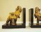 Art Deco Ceramic and Wooden Elephant Bookends, Set of 2 6