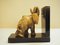 Fermalibri Art Déco a forma di elefante in ceramica e legno, set di 2, Immagine 4