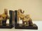 Art Deco Ceramic and Wooden Elephant Bookends, Set of 2 2