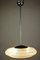 Lampe à Suspension Art Déco en Verre et en Chrome, 1940s 5