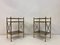 3-Tier Brass and Eglomise Side Tables, Set of 2 7