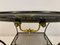 Vintage Black Lacquered Toleware & Perforated Metal Table on Castors 8
