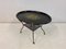 Vintage Black Lacquered Toleware & Perforated Metal Table on Castors 5