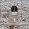 Vintage Clear Glass & Brass Sconce with Cast Iron Arm 6