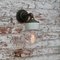 Vintage Clear Glass & Brass Sconce with Cast Iron Arm 5