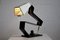 Mid-Century Modern Black and White Table Desk or Nightstand Lamp, Image 12