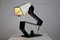 Mid-Century Modern Schwarz-Weiß Tisch Schreibtisch- oder Nachttischlampe 12
