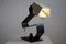 Lámpara de mesita de noche o escritorio Mid-Century moderna en blanco y negro, Imagen 10