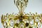 Lámpara colgante Mid-Century de cristal y latón de Christoph Palme para Palwa, Imagen 9