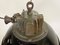 Lámpara colgante industrial enjaulada de hierro fundido y esmalte negro, años 50, Imagen 8