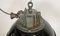Lámpara colgante industrial enjaulada de hierro fundido y esmalte negro, años 50, Imagen 11