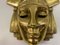 Belgian Brass Hanging Pharaoh Face Plaque, 1970s 3