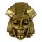 Belgian Brass Hanging Pharaoh Face Plaque, 1970s 1