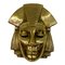 Belgian Brass Hanging Pharaoh Face Plaque, 1970s, Image 1