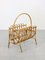 Vintage Rattan Newspaper & Magazine Rack, Image 1