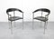 Vintage Italian Leather P40 Chairs in Style of Giancarlo Vegni, Set of 2 1