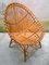 Großer Italienischer Rattan Egg Chair, 1950er 1