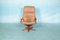 Vintage Danish Leather Swivel Lounge Chair from Berg Furniture, 1960s 4