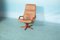 Vintage Danish Leather Swivel Lounge Chair from Berg Furniture, 1960s 1