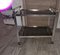 Mid-Century Italian Steel & Smoked Glass Serving Trolley 3